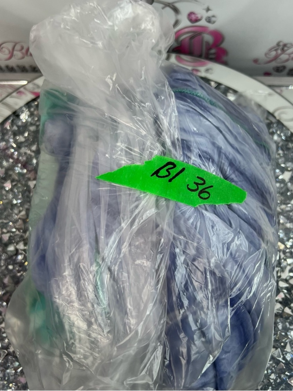Papillon skirt or mini dress strapless Boho Tie-Dye Maxi Skirt in Teal and Navy - Picture 9 of 9